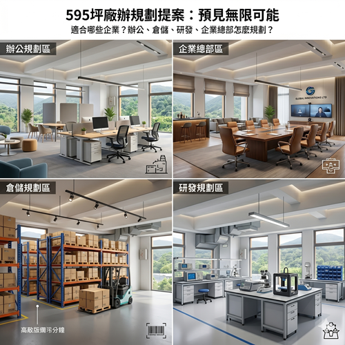 595坪廠辦適合哪些企業？辦公、倉儲、研發與企業總部規劃｜盛元承天